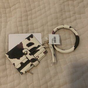 Cow Print Wristlet Wallet